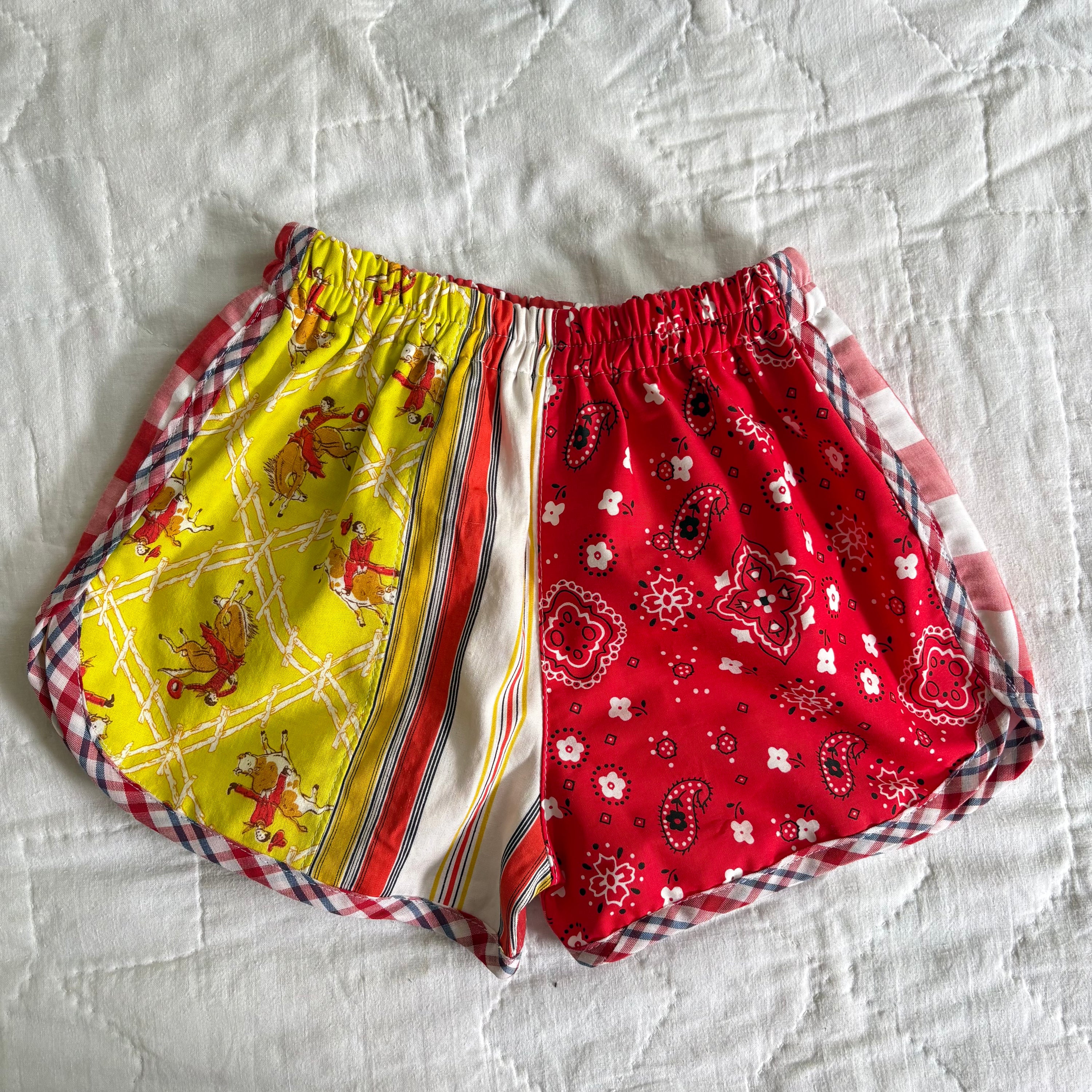 Patchwork track shorts - 4Y
