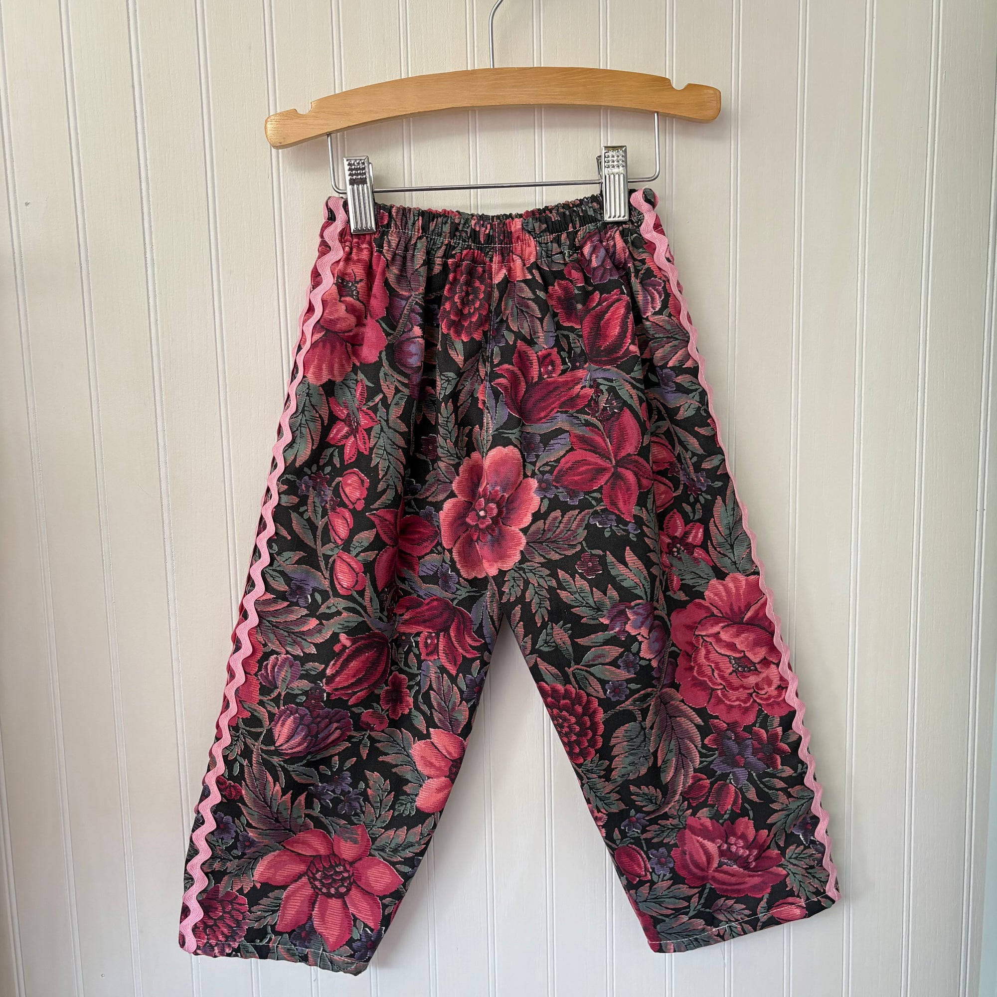 Floral ric rac pants - 3T