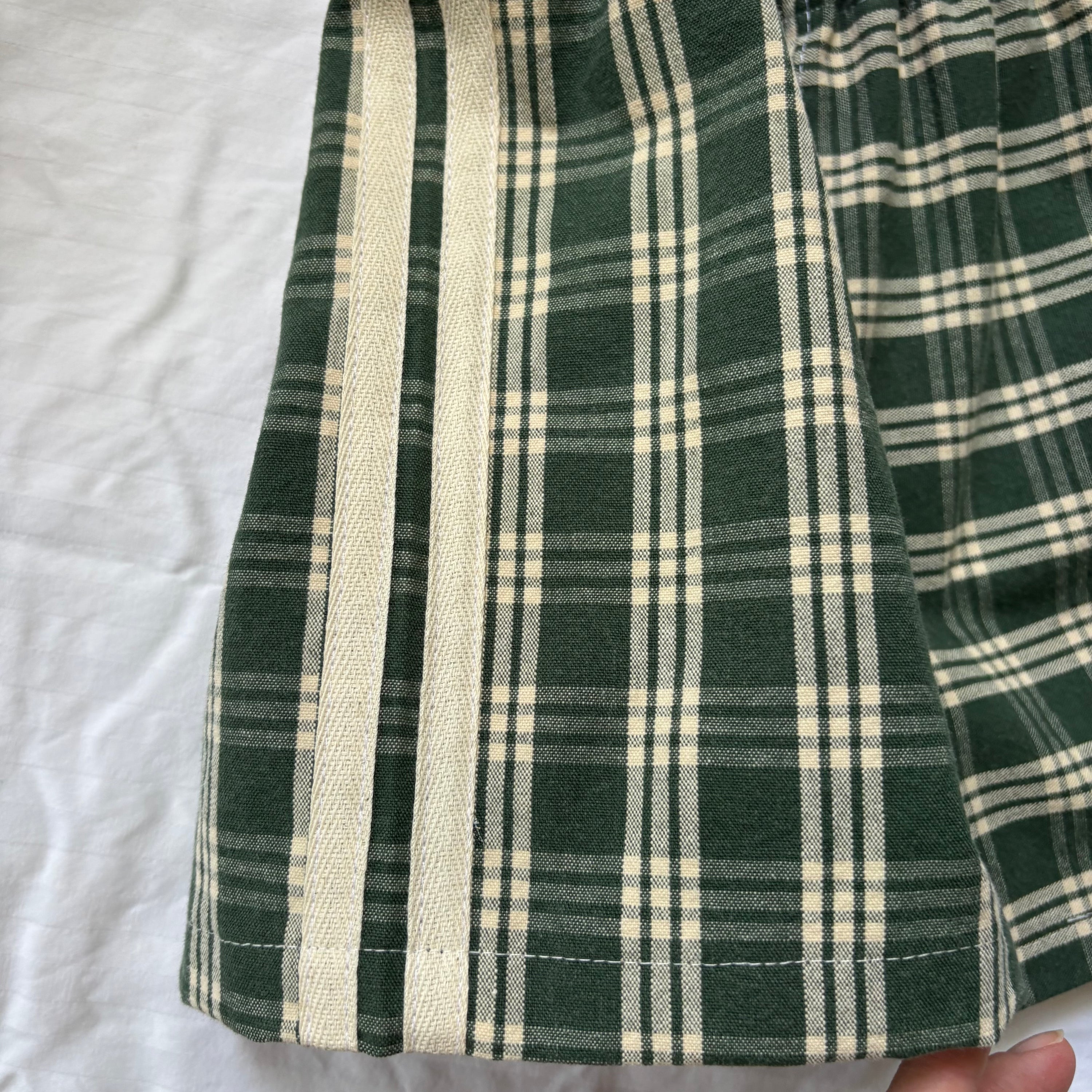 Evergreen plaid track shorts - 6Y