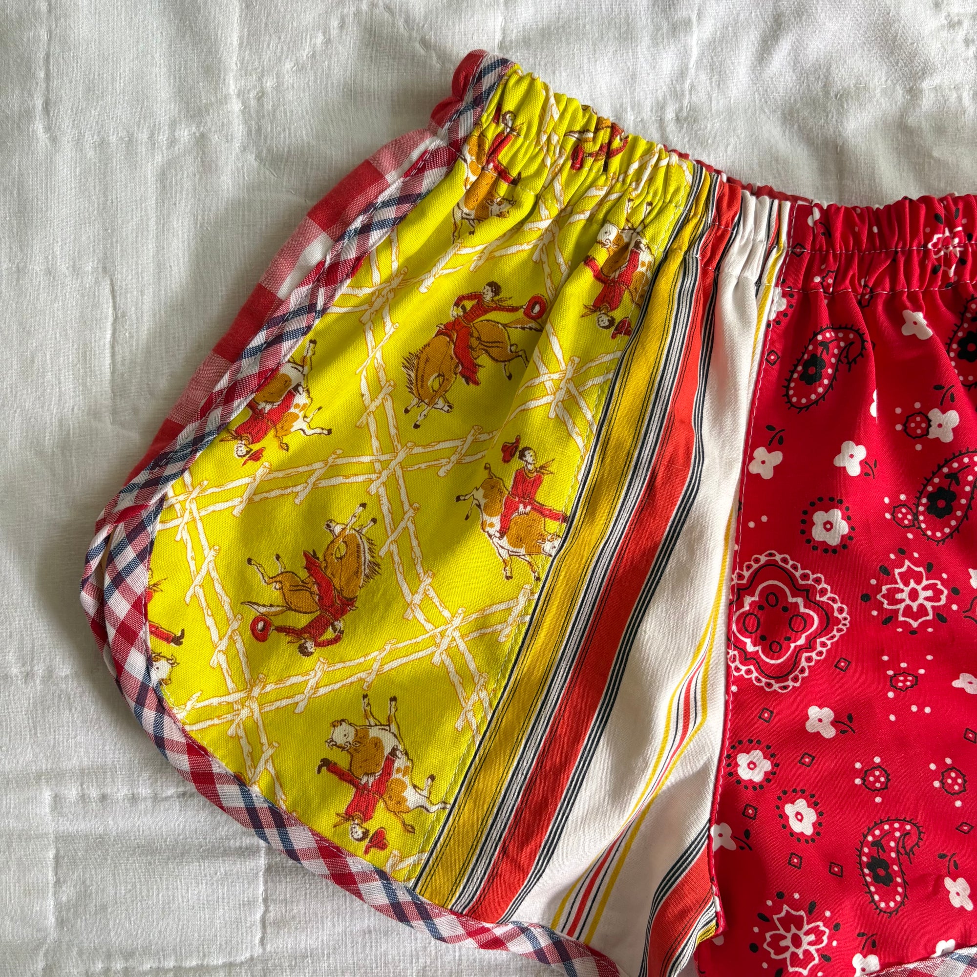 Patchwork track shorts - 4Y