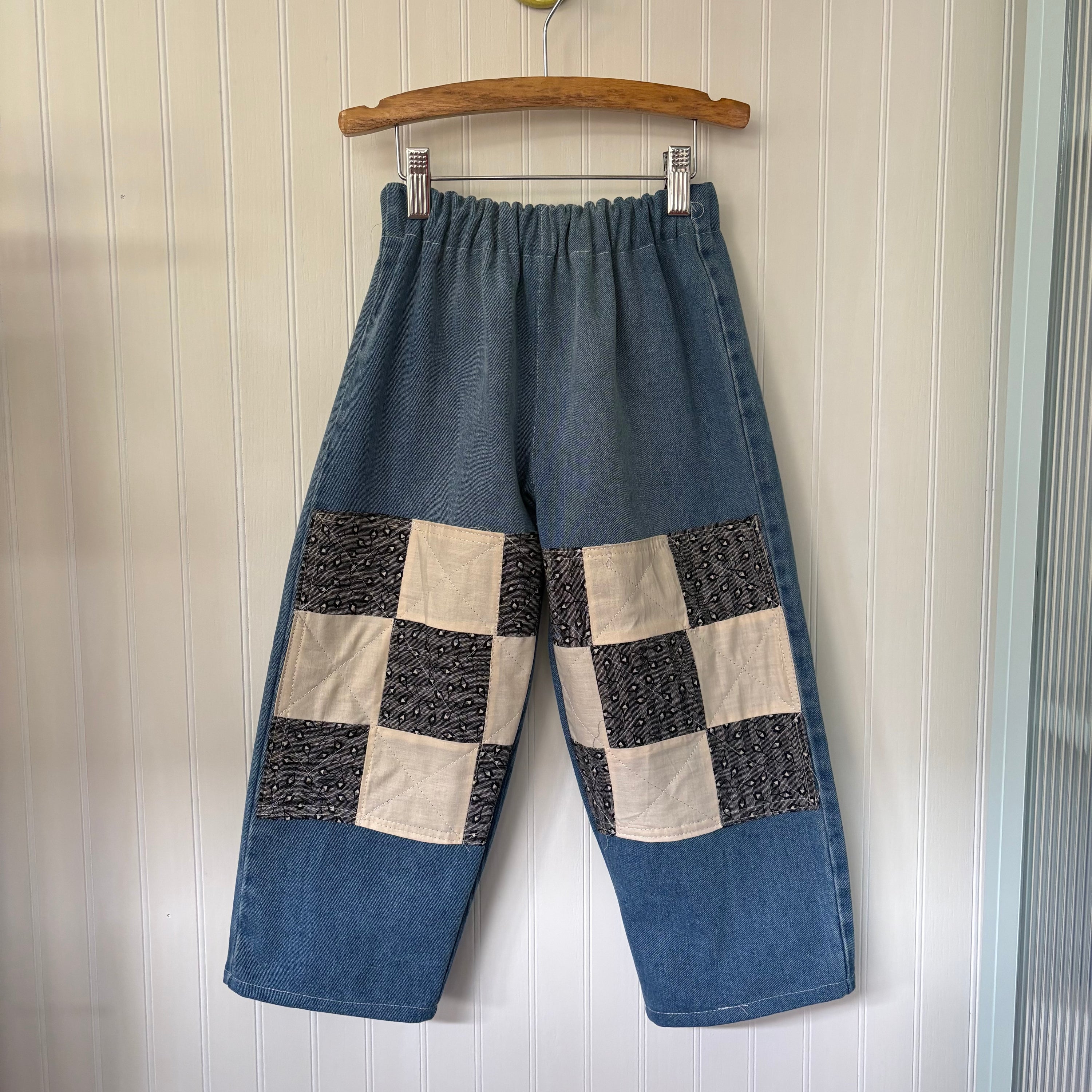 Quilt patch knee patch denim - 5Y