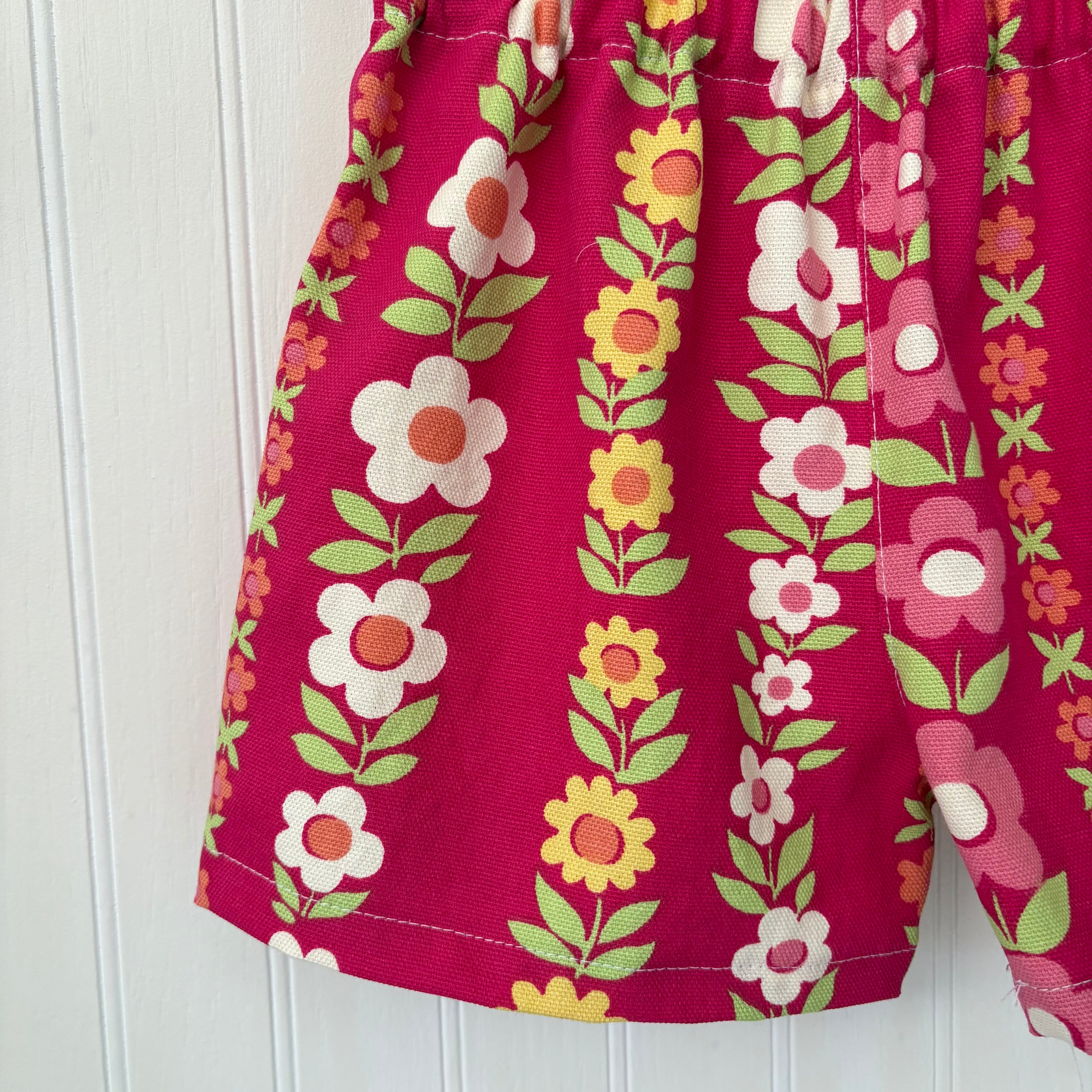 Pink floral shorts