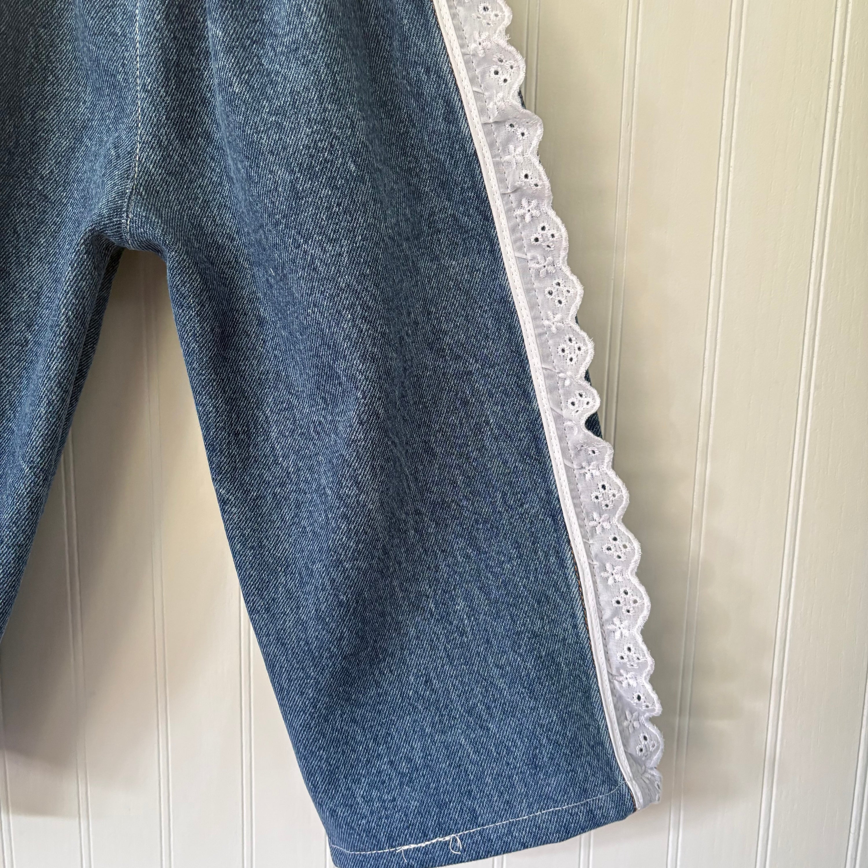 Eyelet trim denim - 2T