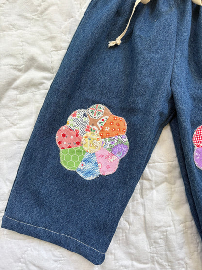Quilt parch jeans - 2T