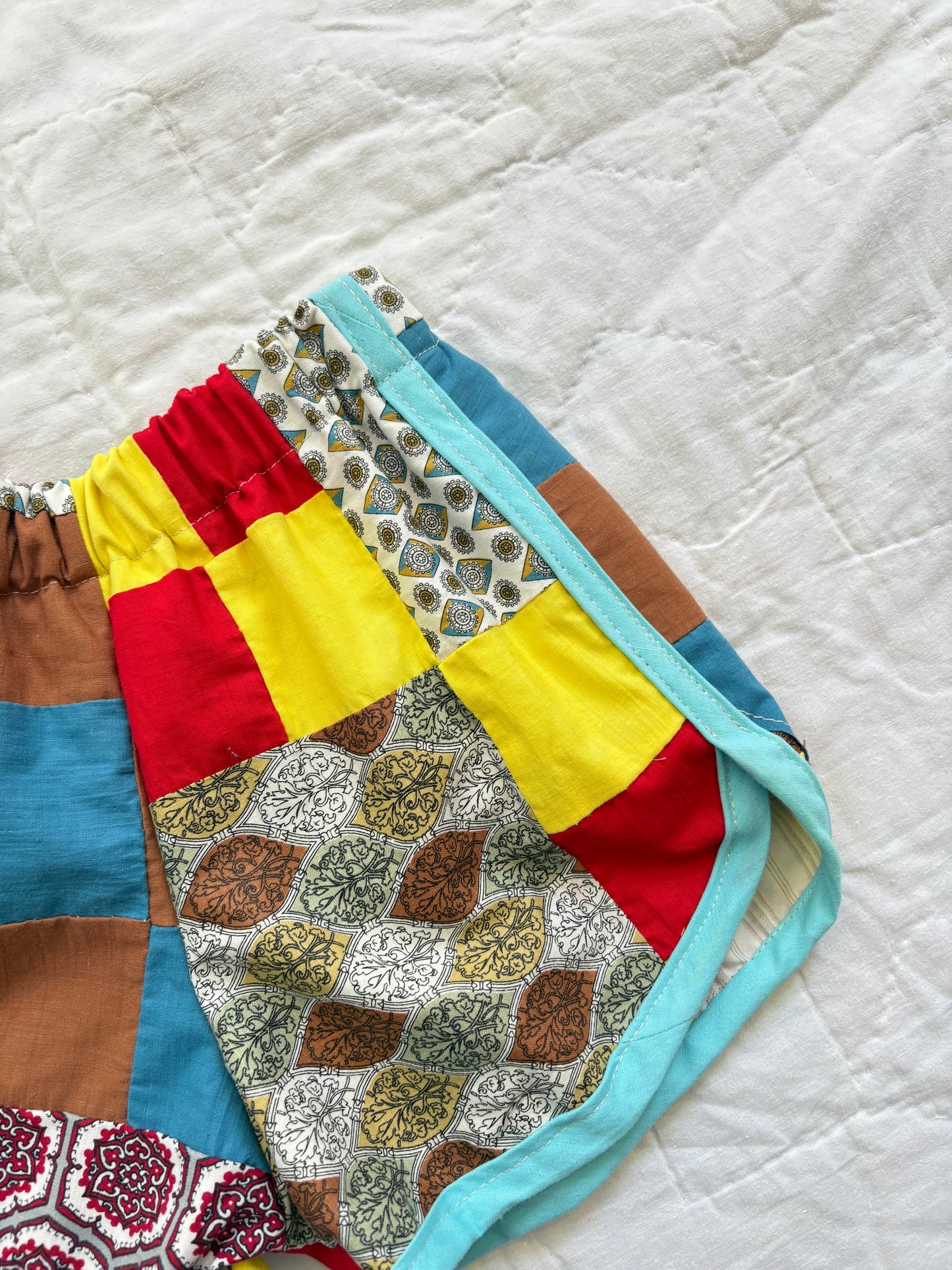 Quilt top track shorts - 3T
