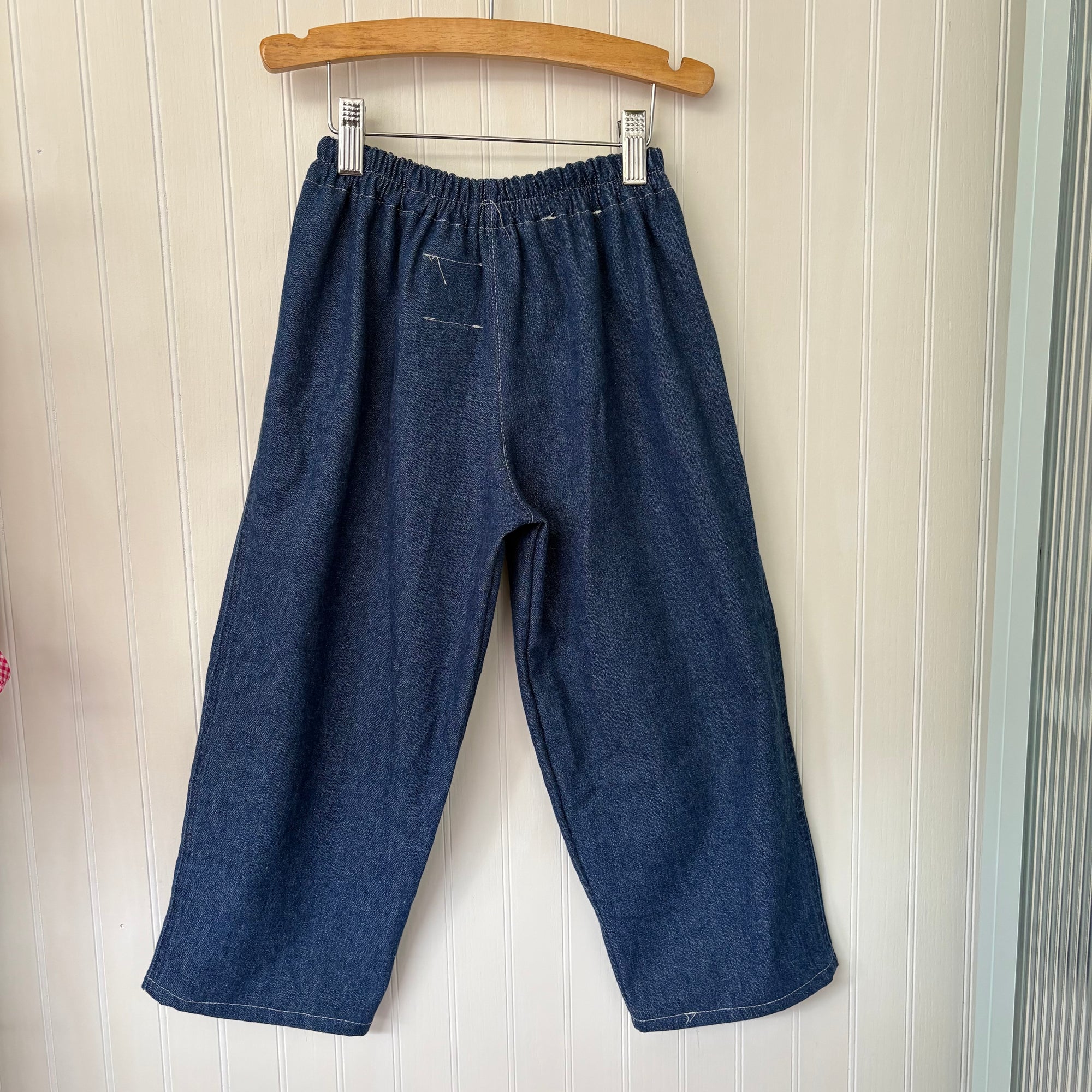 Heart patch denim pants - 5Y