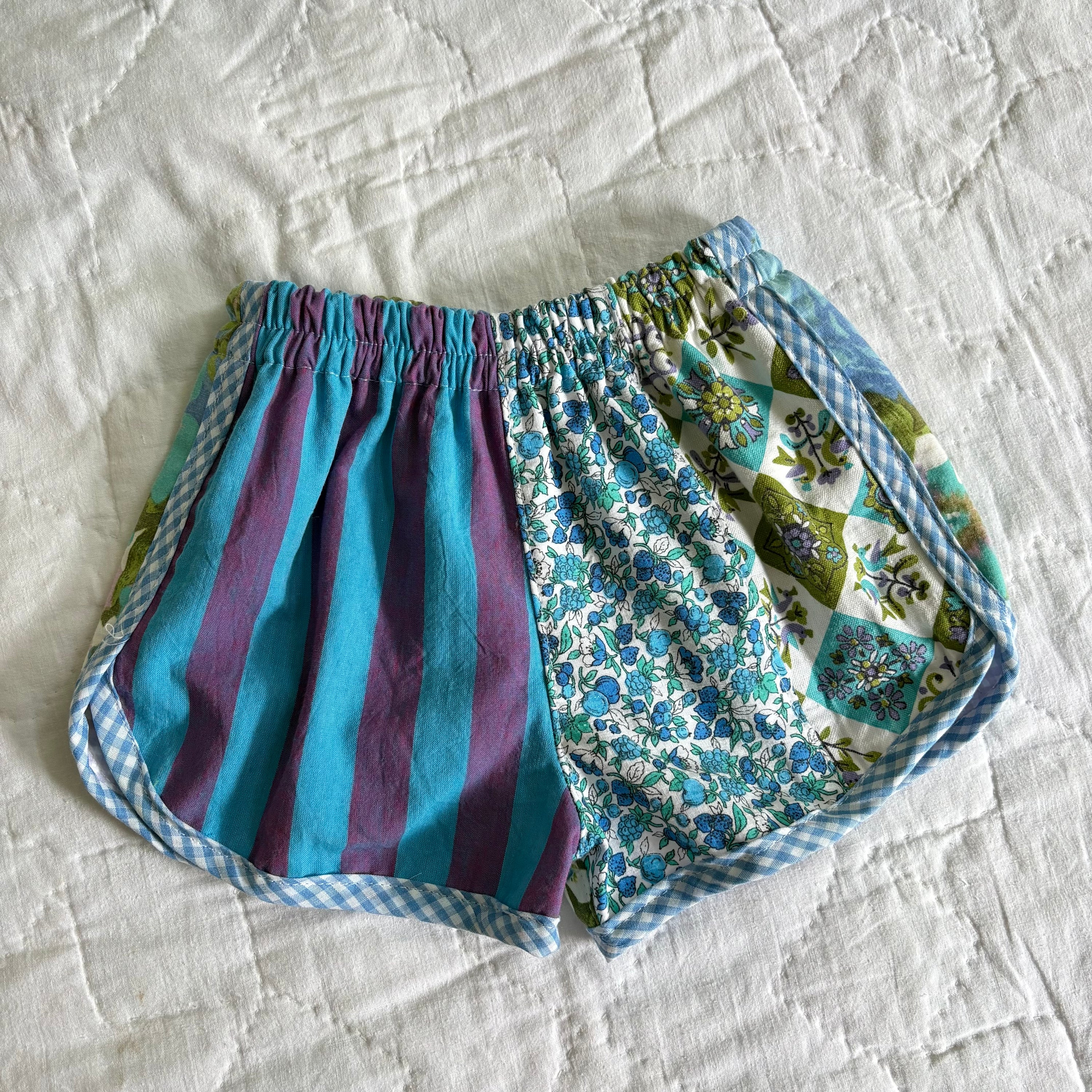 Patchwork track shorts - 2T
