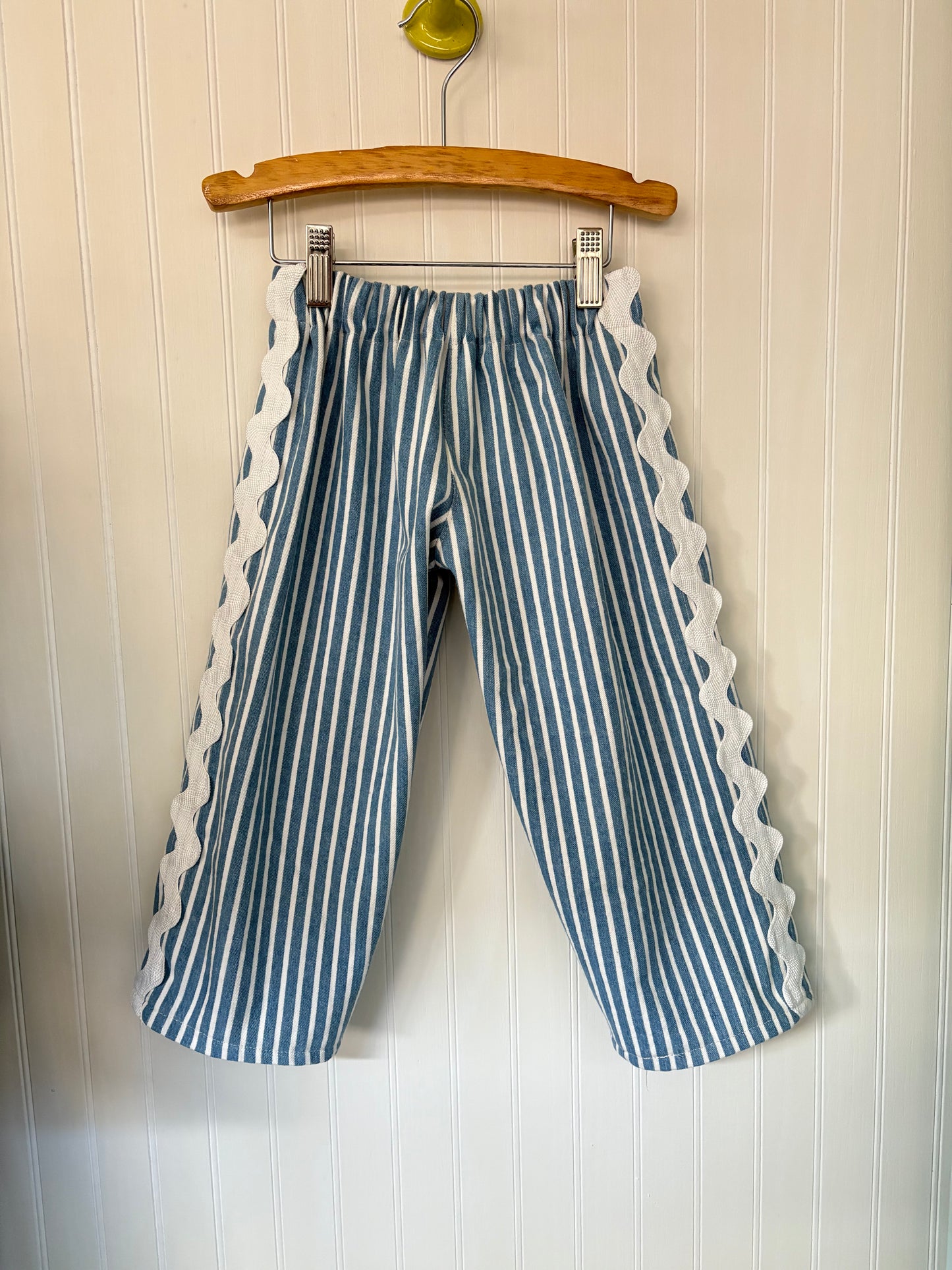 Jumbo ric rac denim pants - made to order
