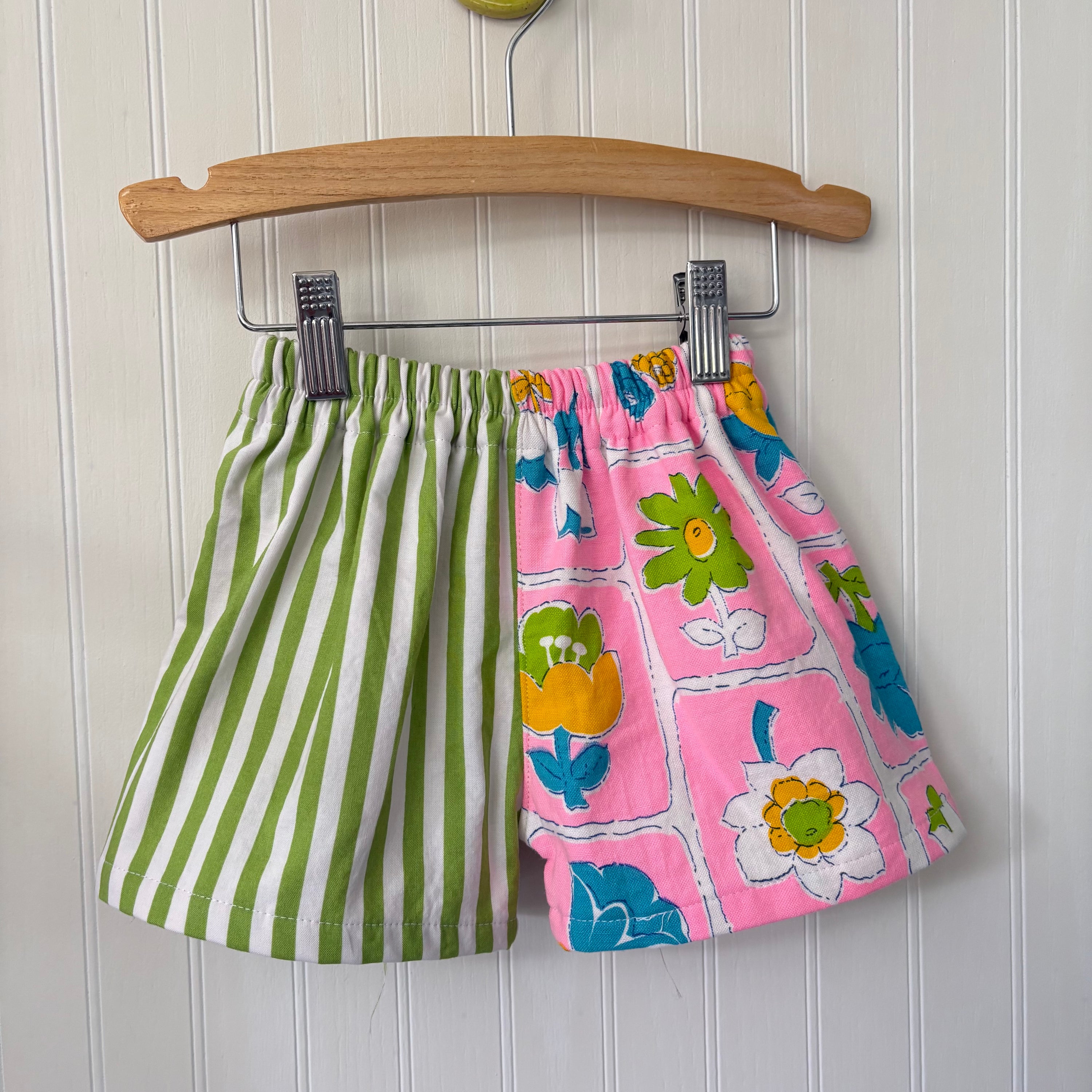 Bright floral mix print shorts - 2T