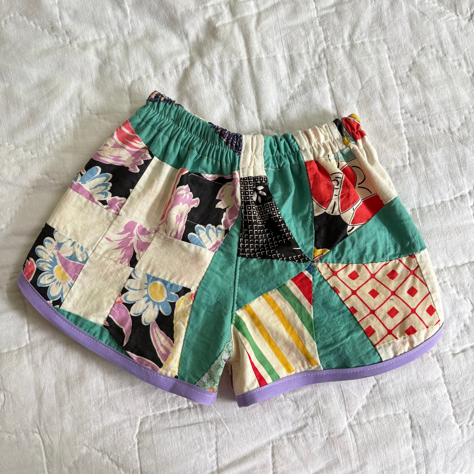 Quilt top track shorts - 3T