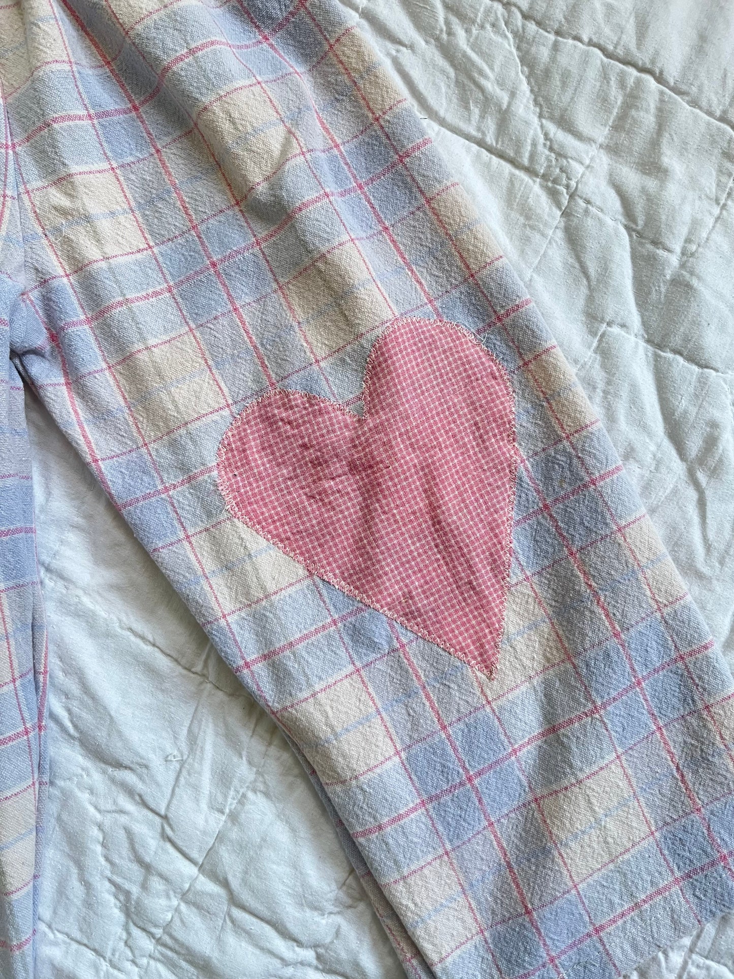 Plaid heart pants - 4Y