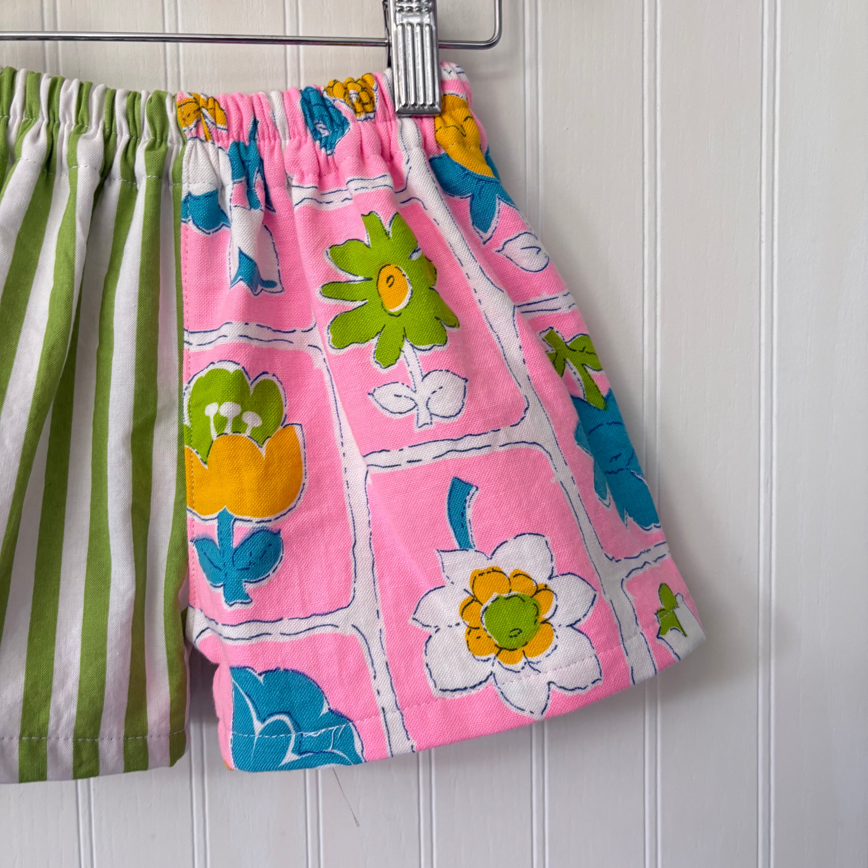 Bright floral mix print shorts - 2T