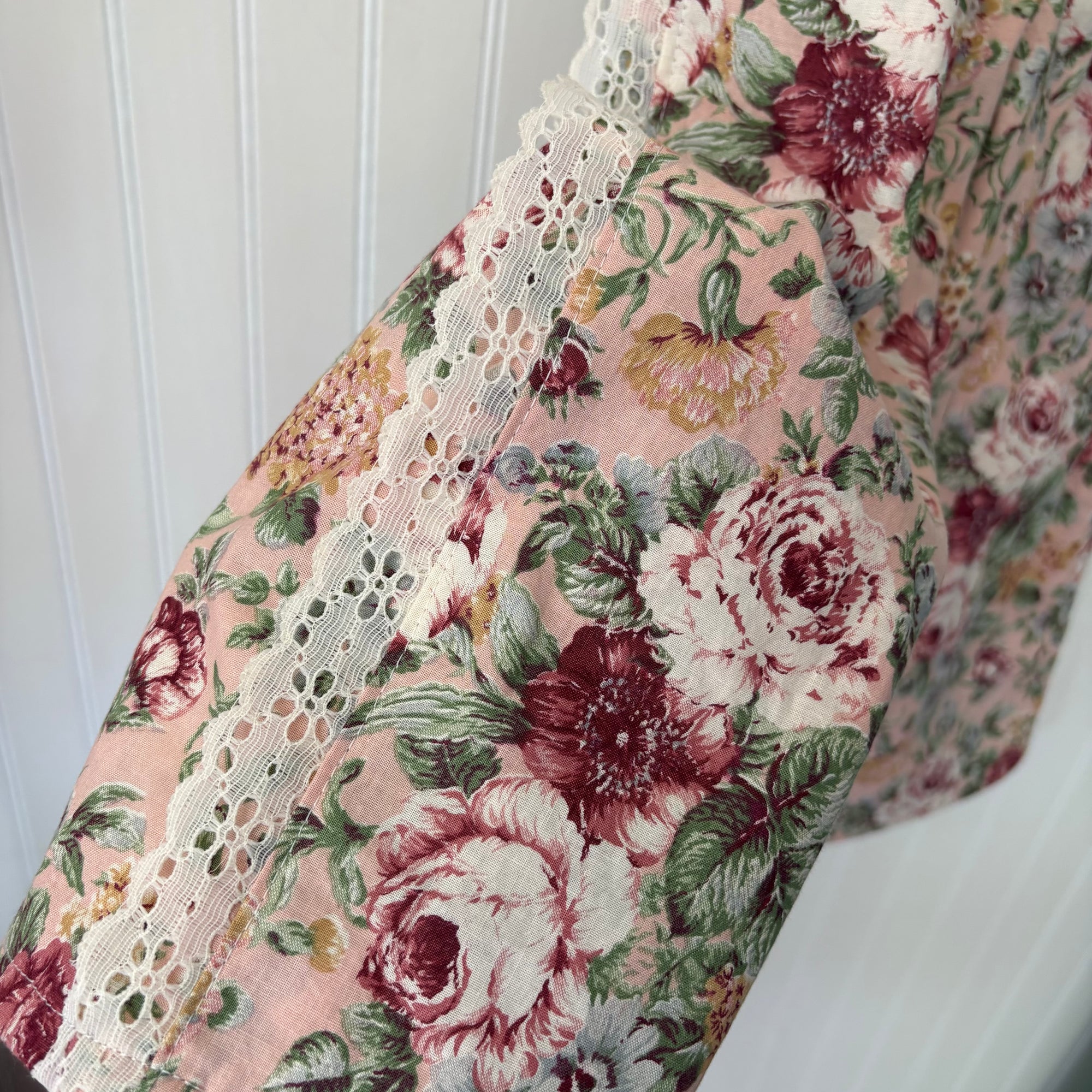 Garden floral lace trim pants - 3T