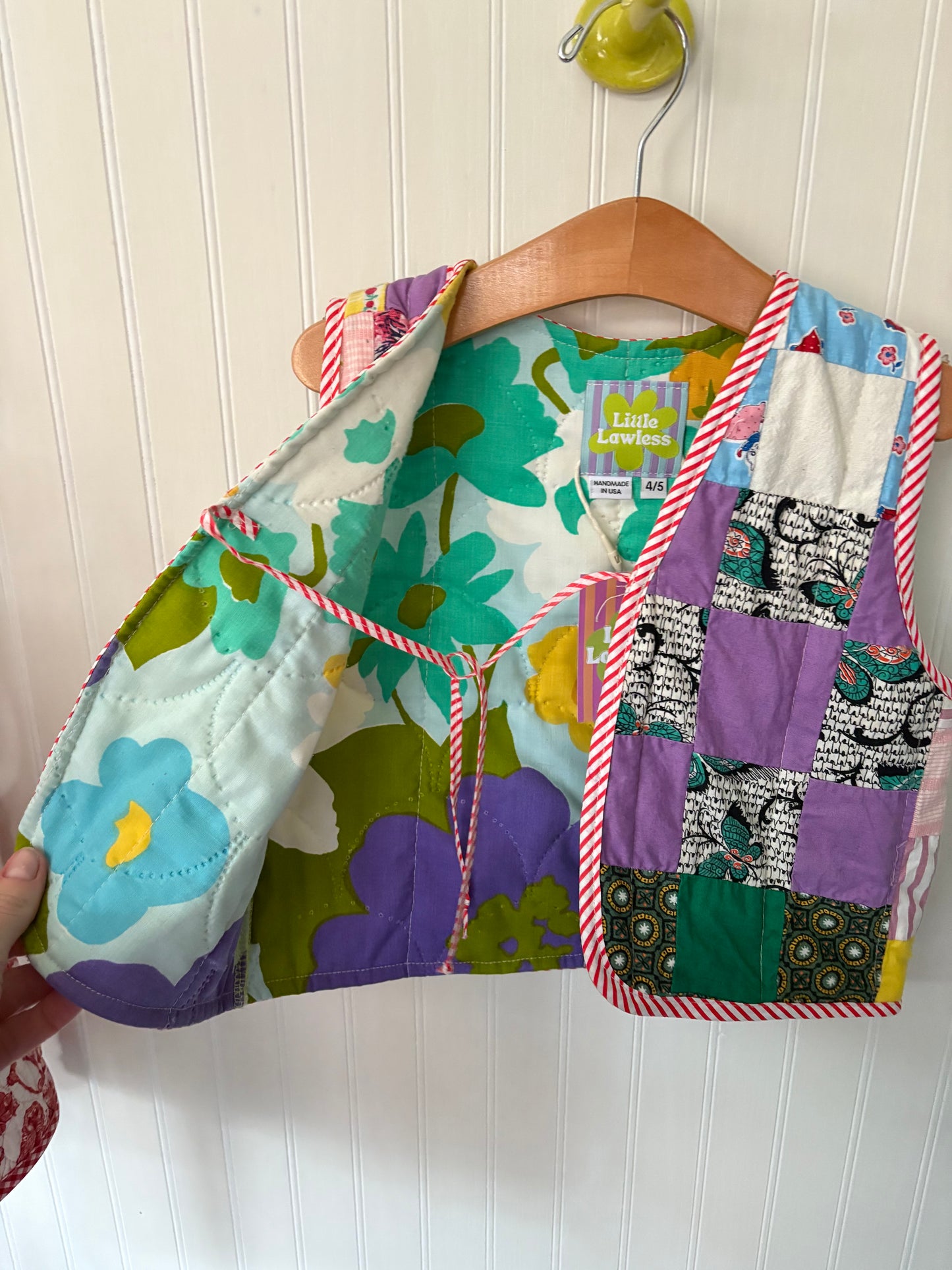 Patchwork vest - size 4/5