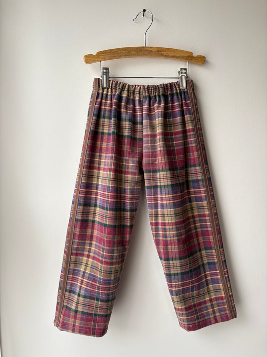 Harvest plaid track pants - made to order