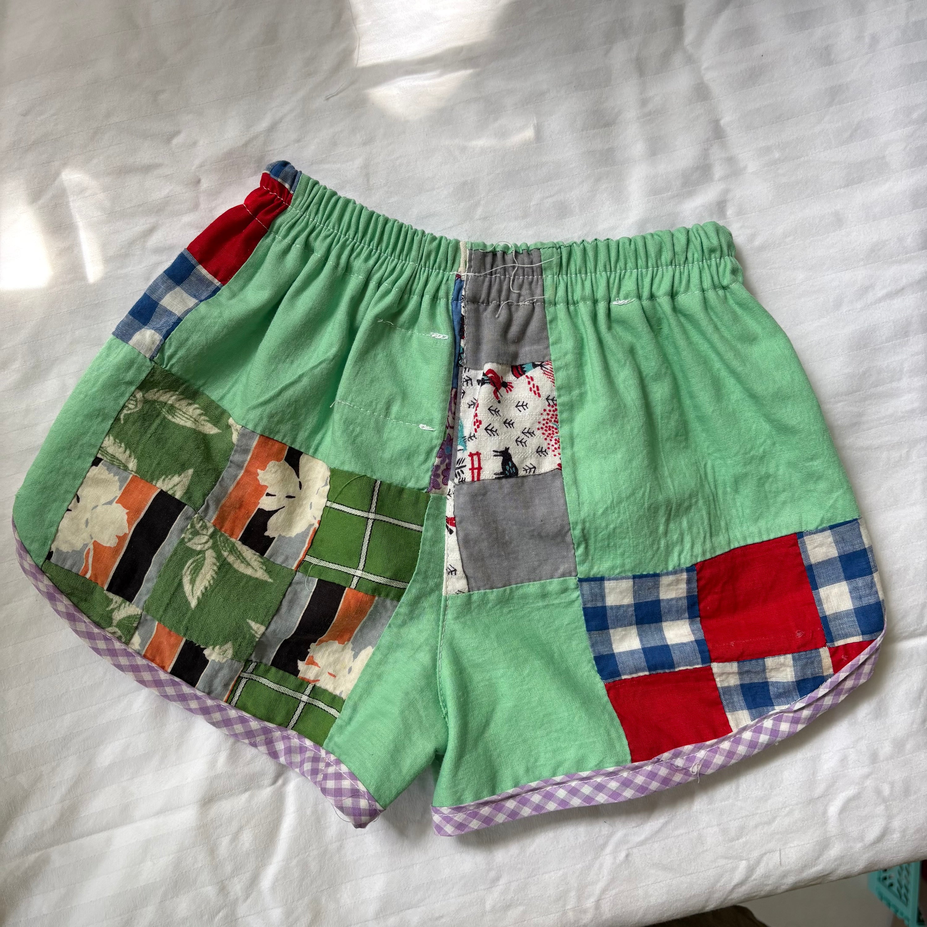 Quilt top track shorts - 4Y