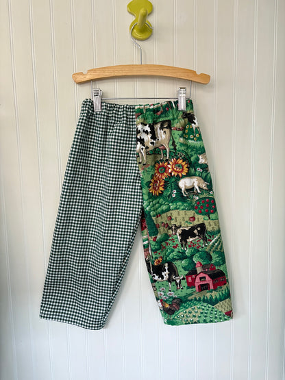Farm mix print pants - made to order