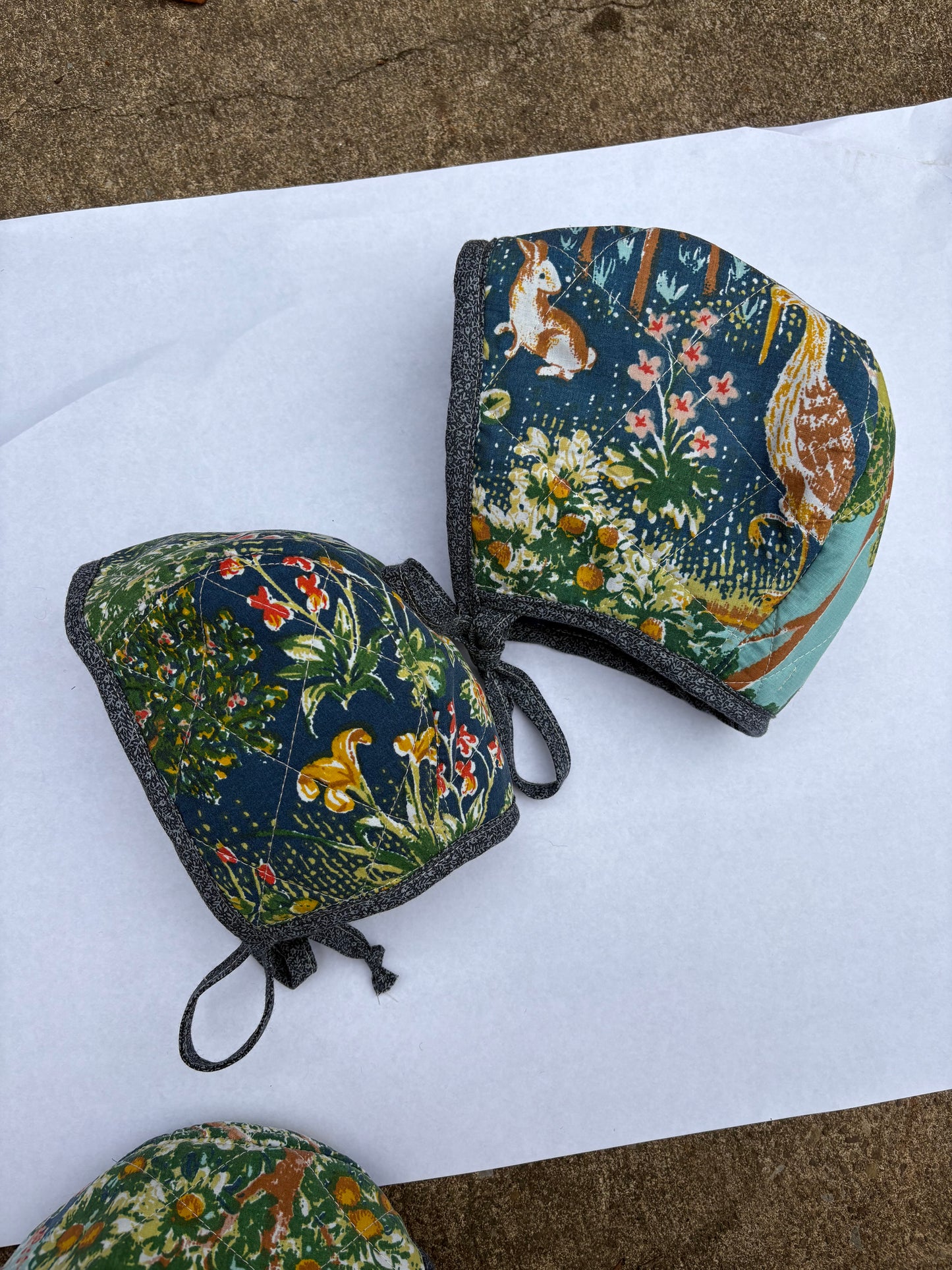 Enchanted forest bonnet - made to order