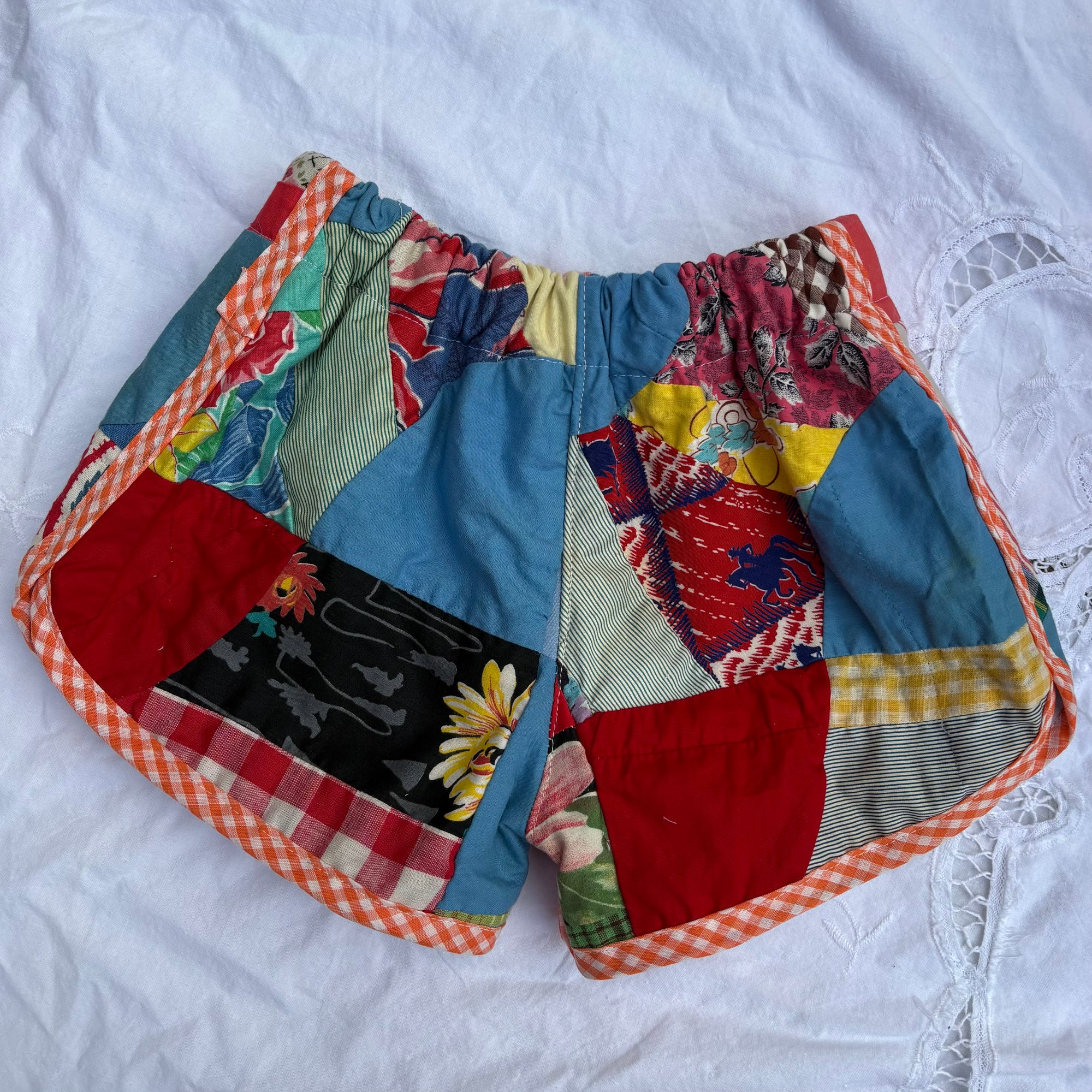 Quilt top track shorts - 4Y