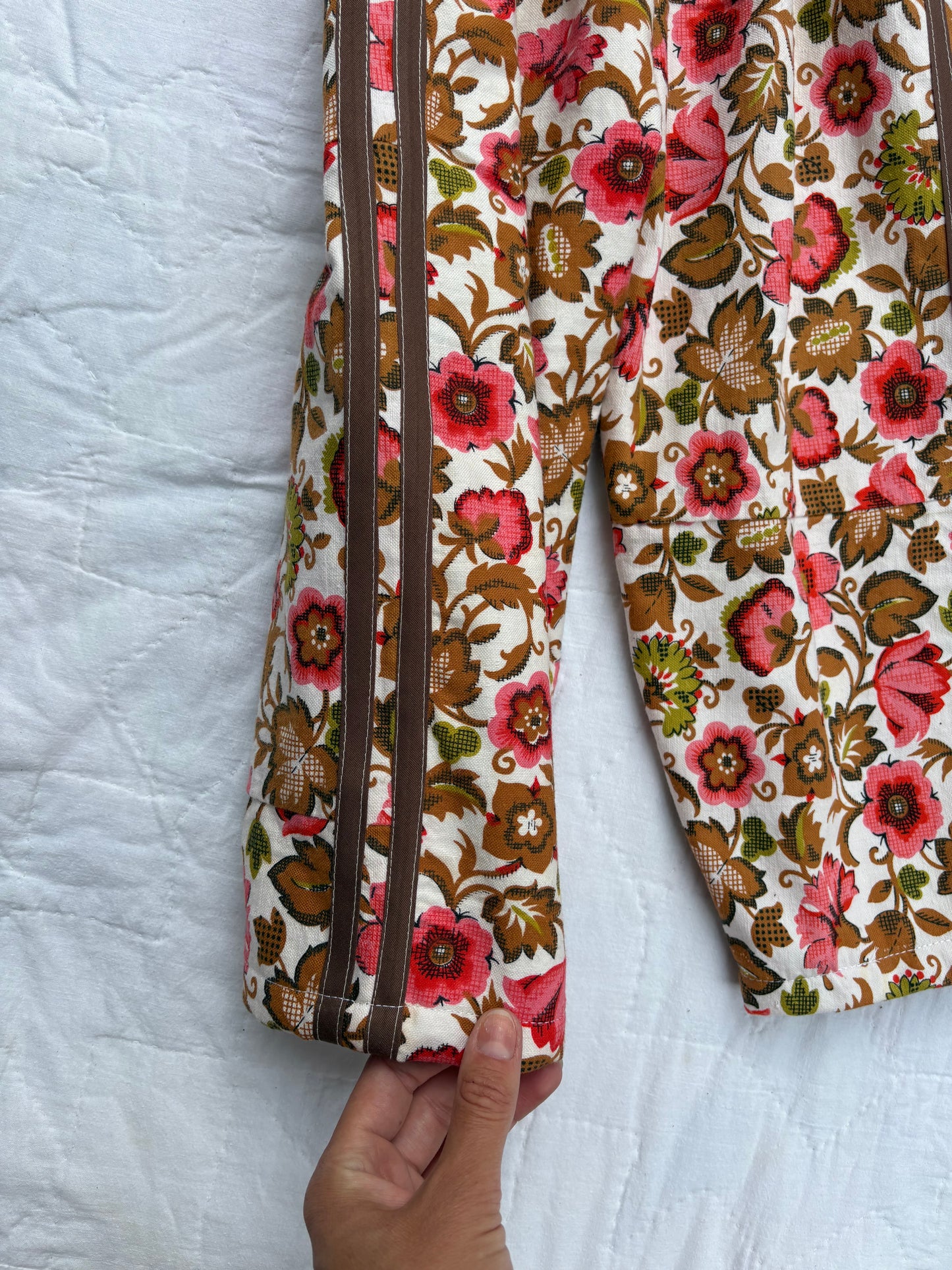 Vining floral track pants - made to order