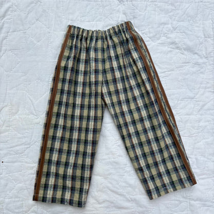 Cabin plaid track pants - made to order