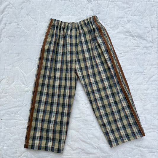 Cabin plaid track pants - made to order
