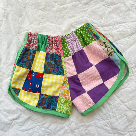 Quilt top track shorts - 4Y