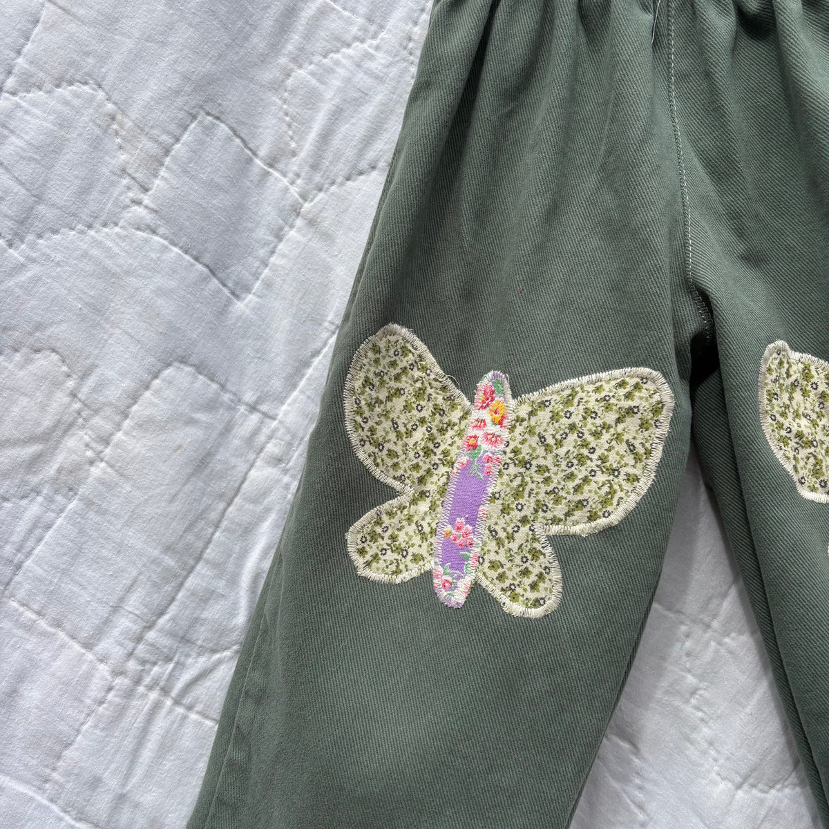 Butterfly patch pants - 2T
