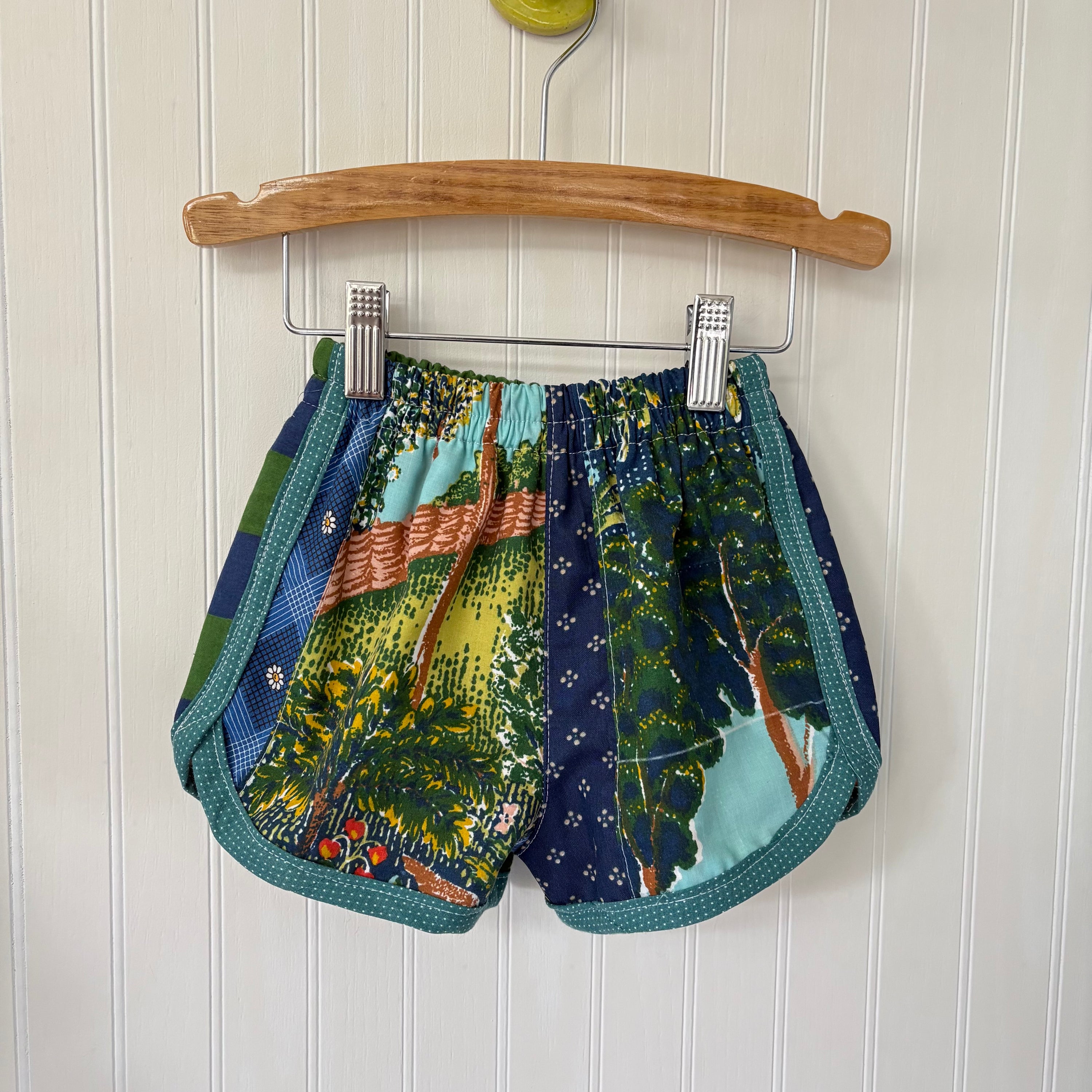 Patchwork track shorts - 2T