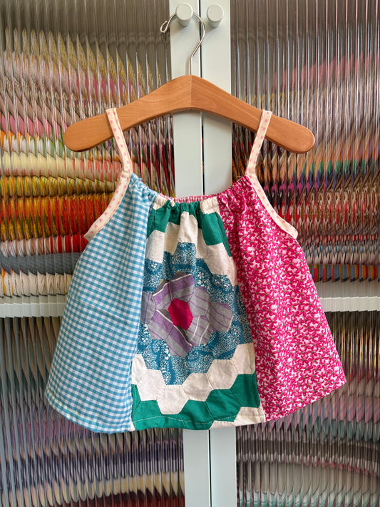 Quilt pieced meadow tank - size 4/5