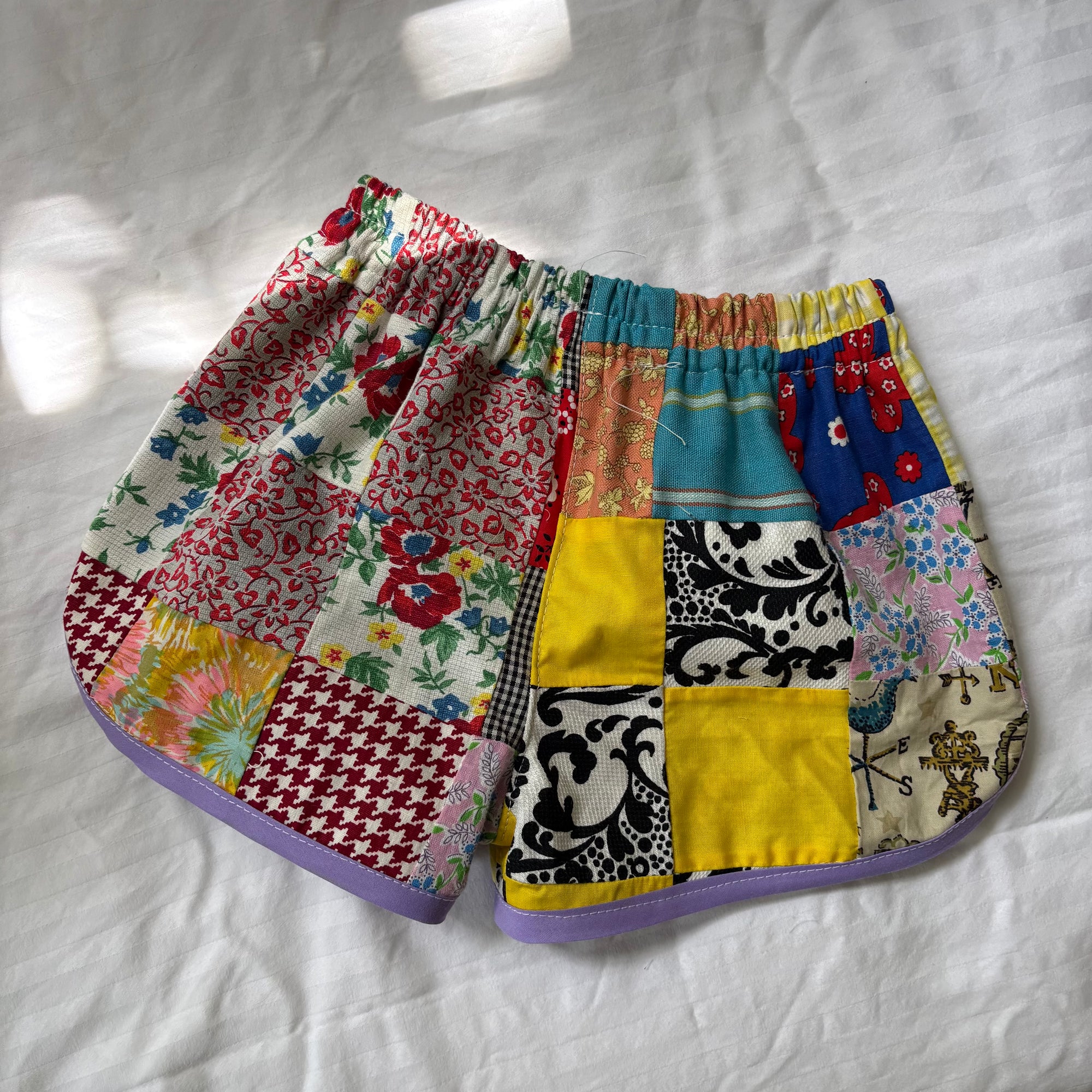 Quilt top track shorts - 2T