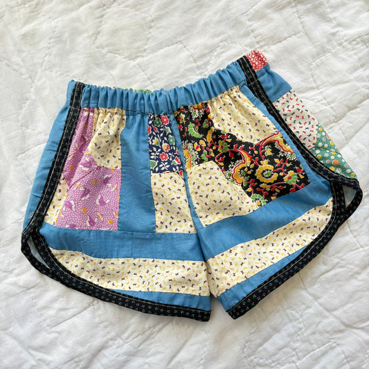 Quilt top track shorts - 4Y