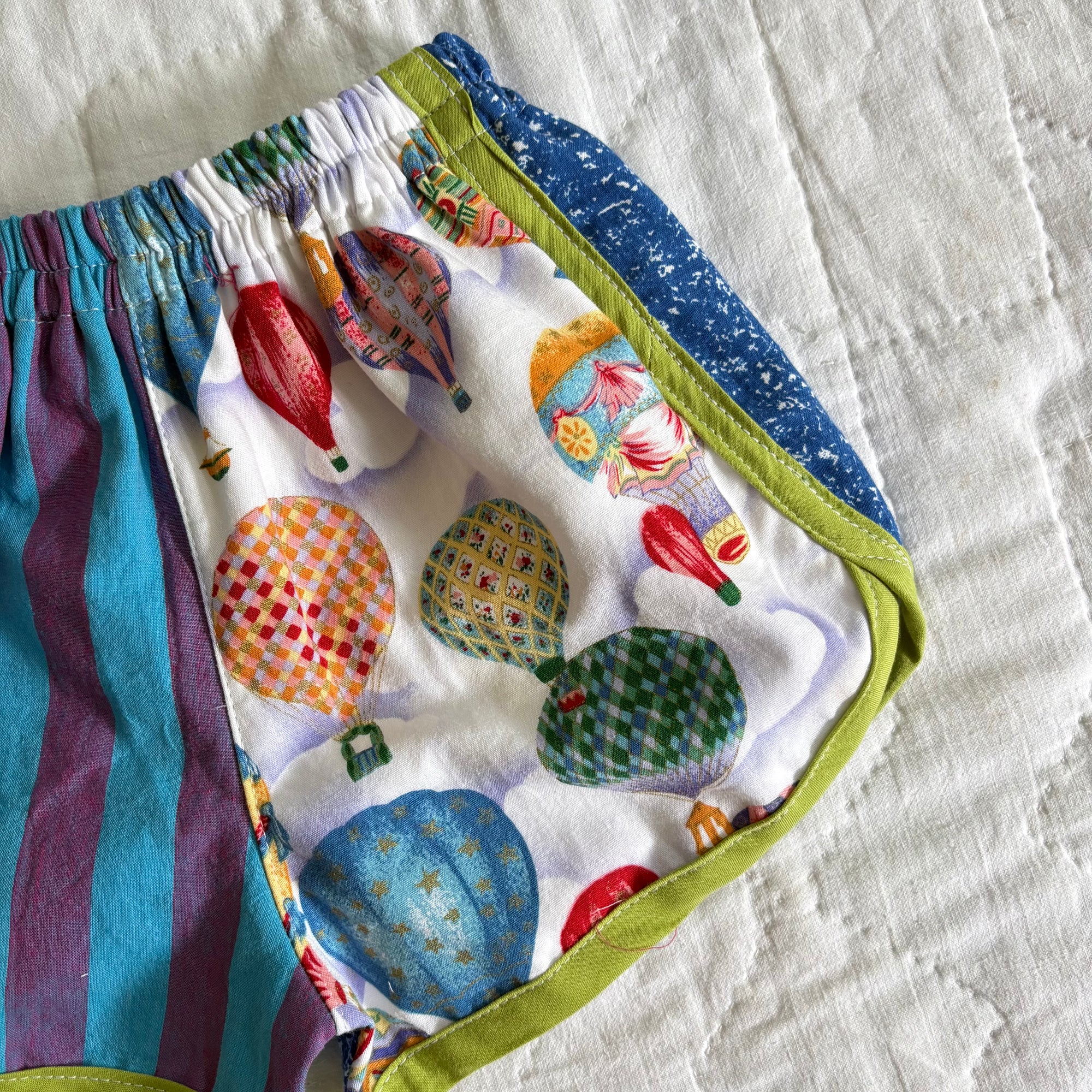 Patchwork track shorts - 3T