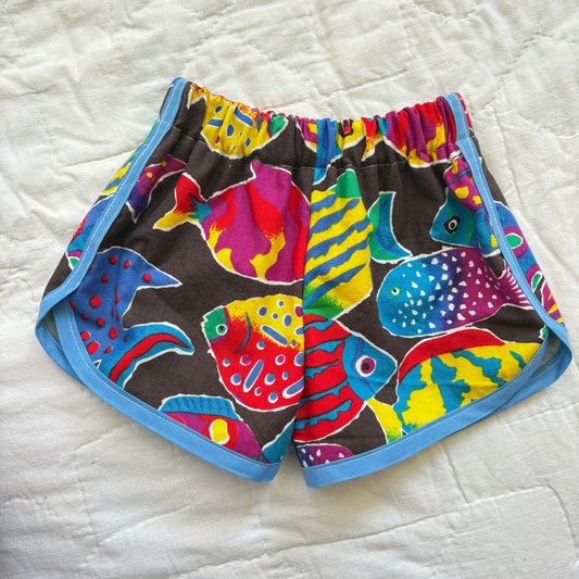 Rainbow fish track shorts - 2T