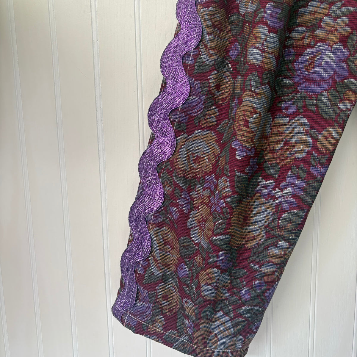 Floral + fancy ric rac pants - made to order