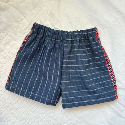 Denim stripe track shorts - 2T