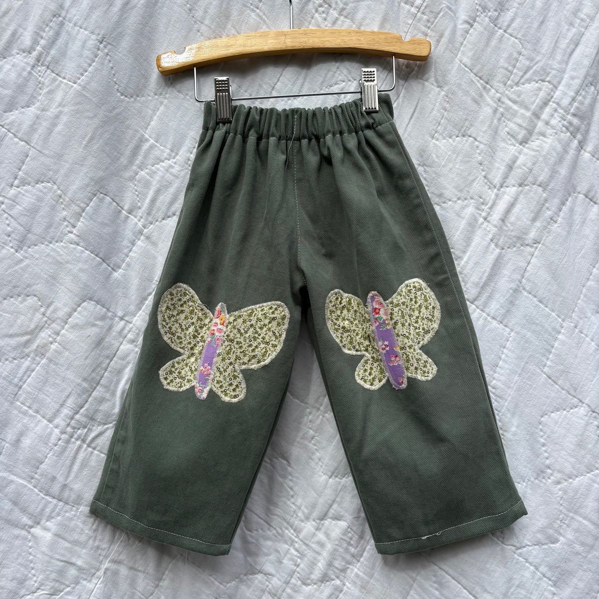 Butterfly patch pants - 2T