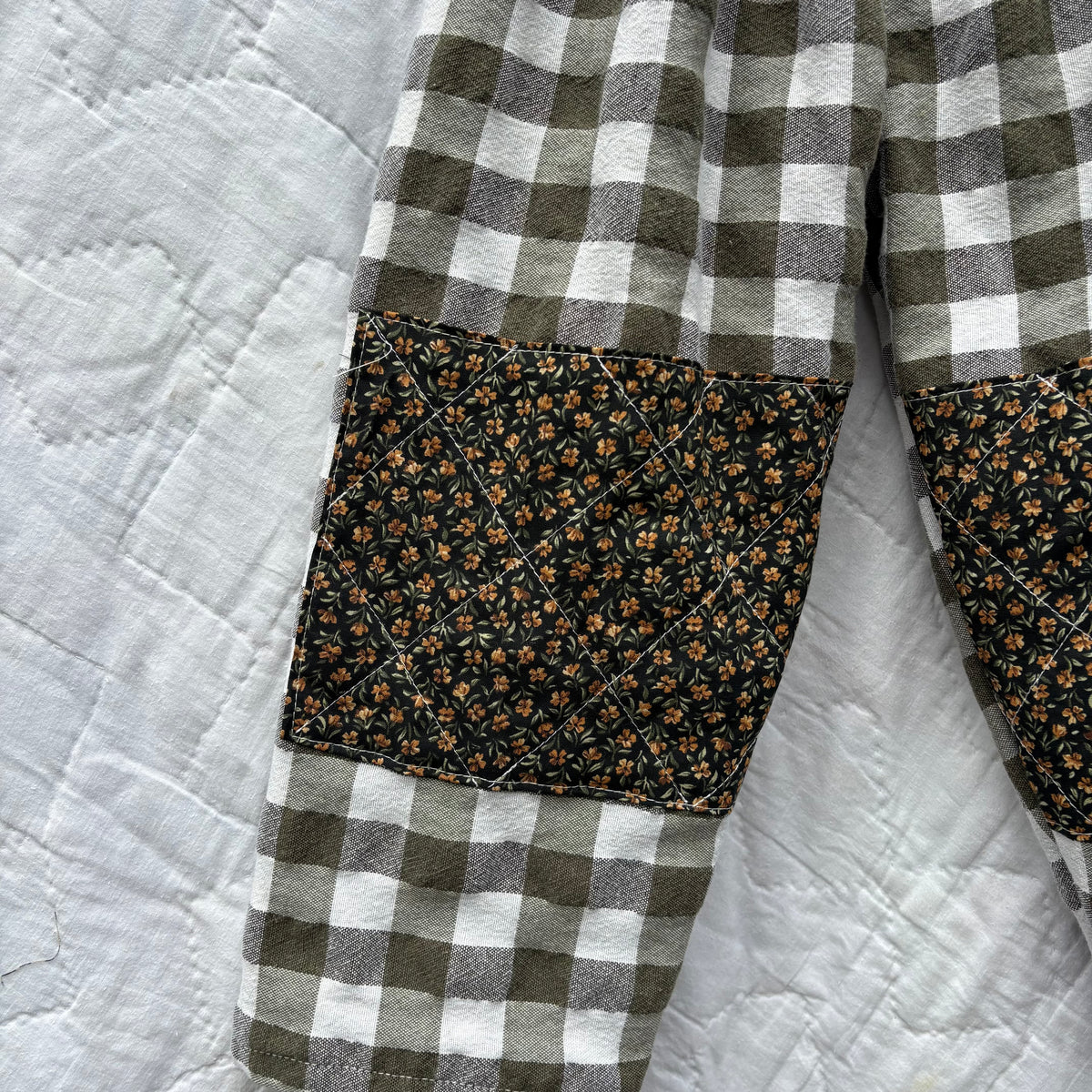 Double knee plaid pants - 3T