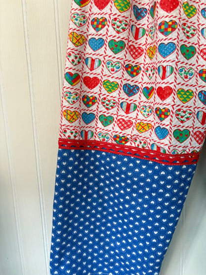 Heart mix print pants - 4Y