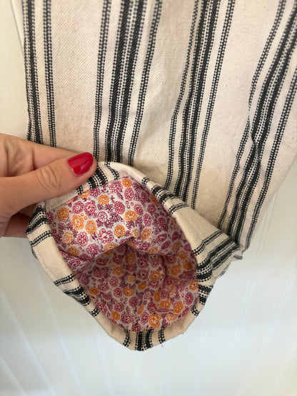 Canvas striped pants - made to order