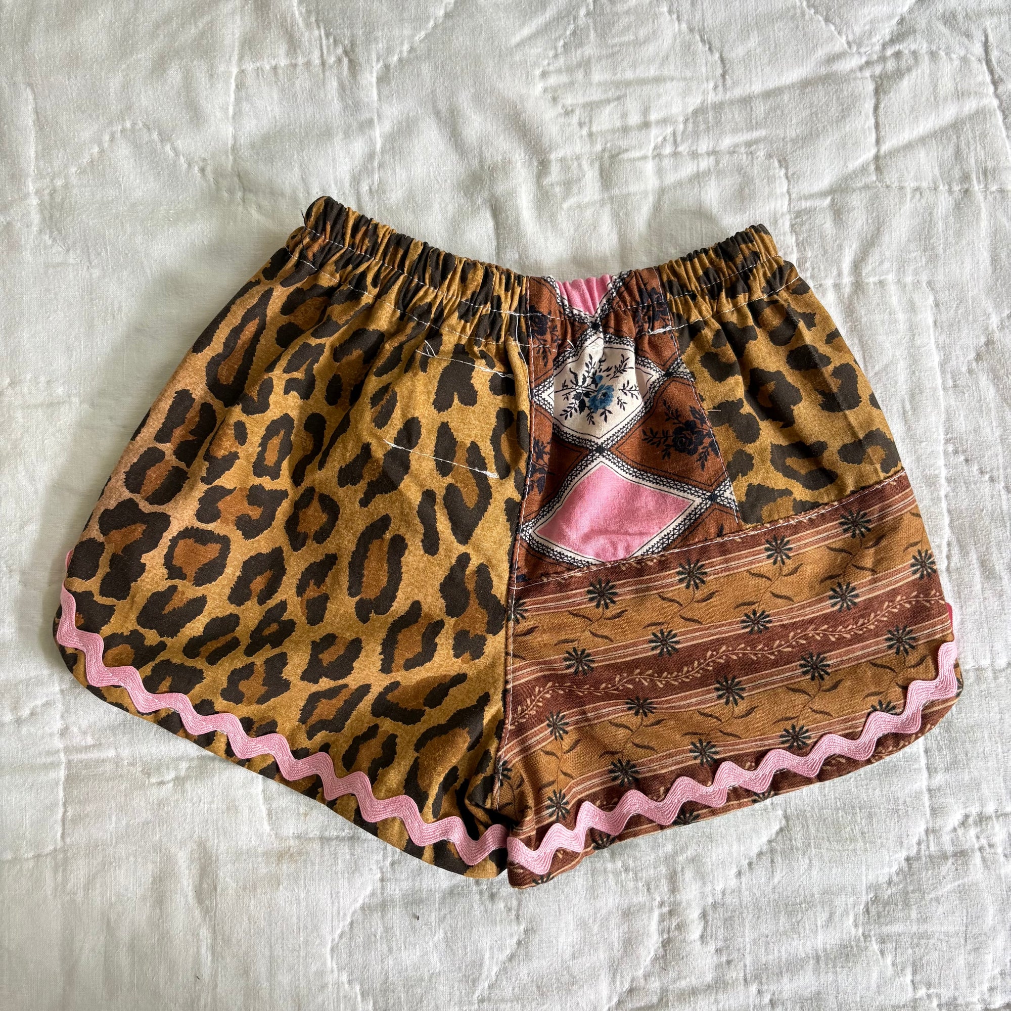 Patchwork track shorts - 3T