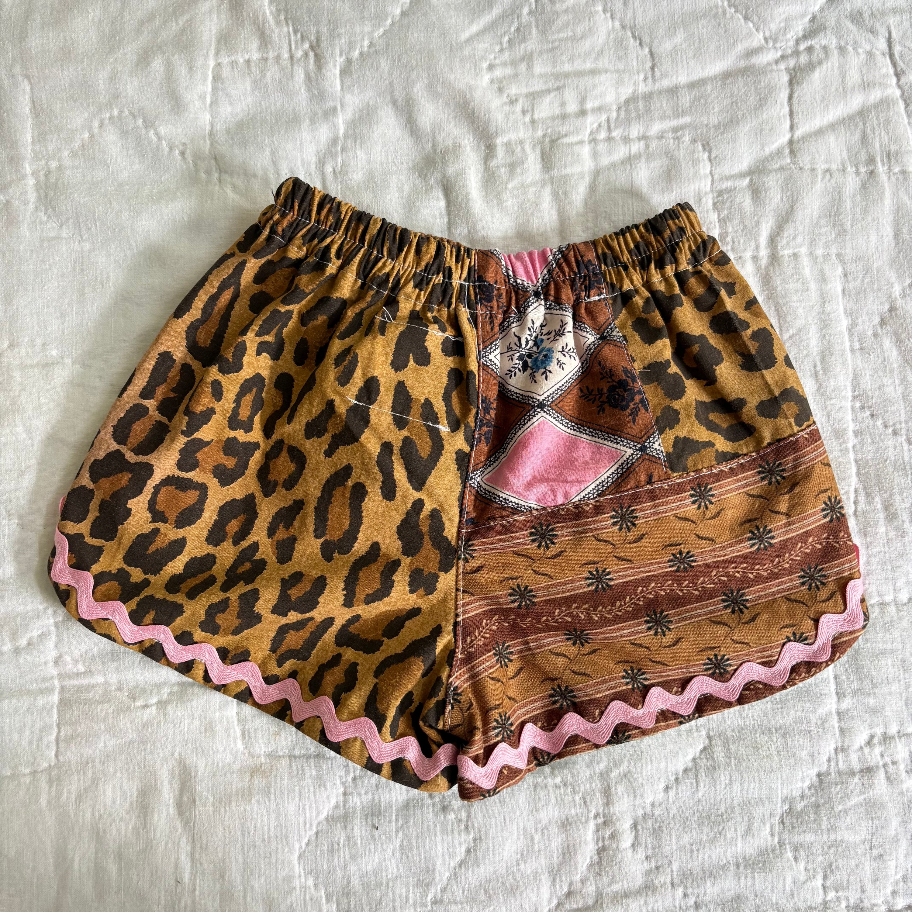 Patchwork track shorts - 3T