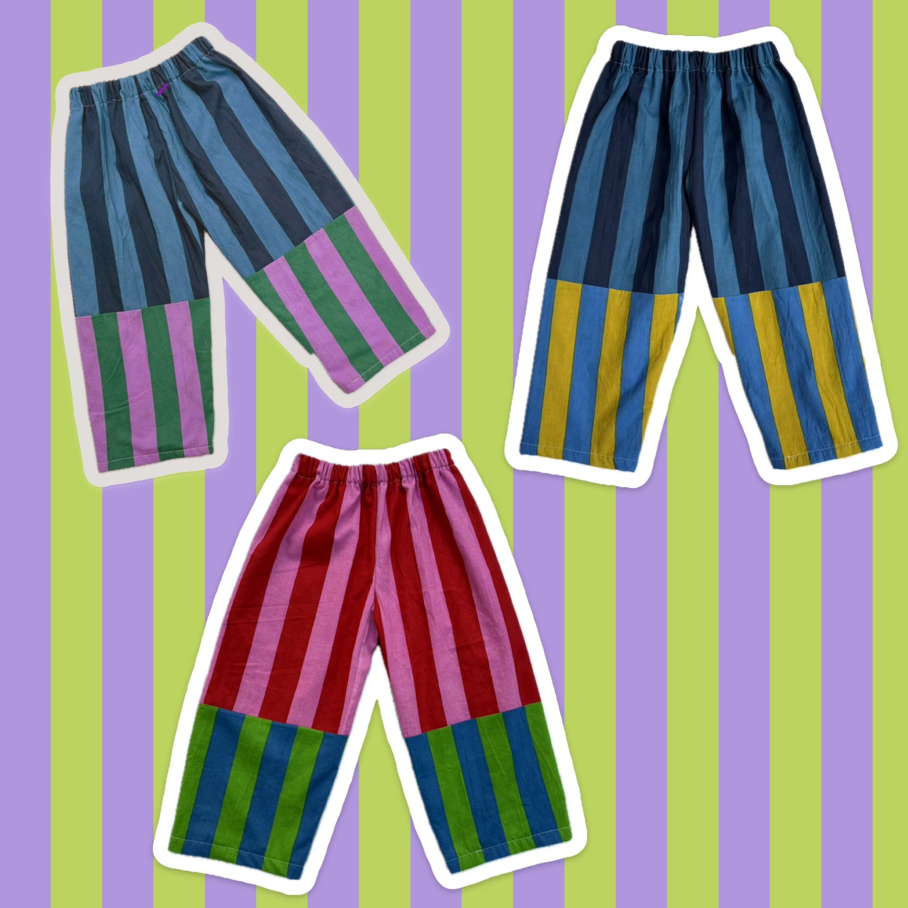 build your own Menagerie stripe pants
