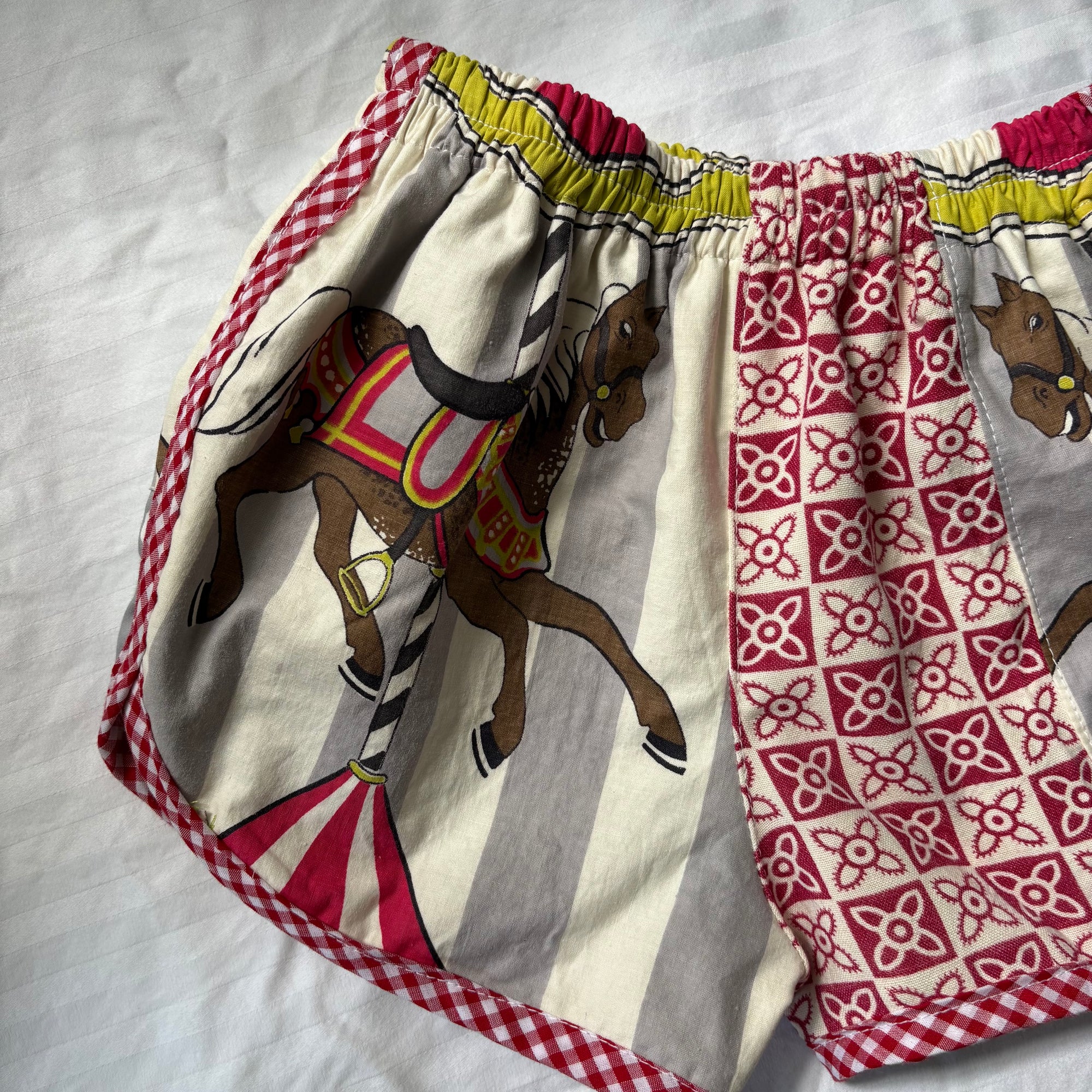 Patchwork track shorts - 3T