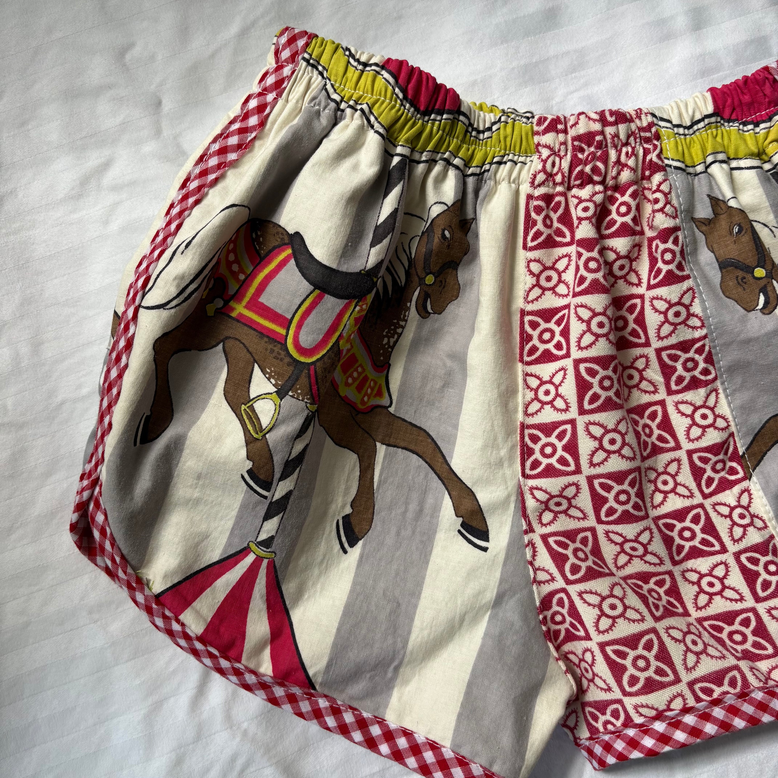 Patchwork track shorts - 3T