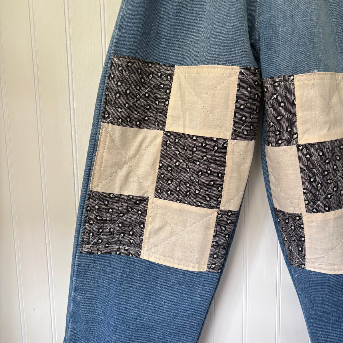 Quilt patch knee patch denim - 5Y