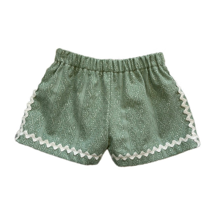 Soft zigzag picnic shorts - made to order