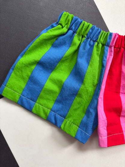 Carnival stripe shorts - made to order