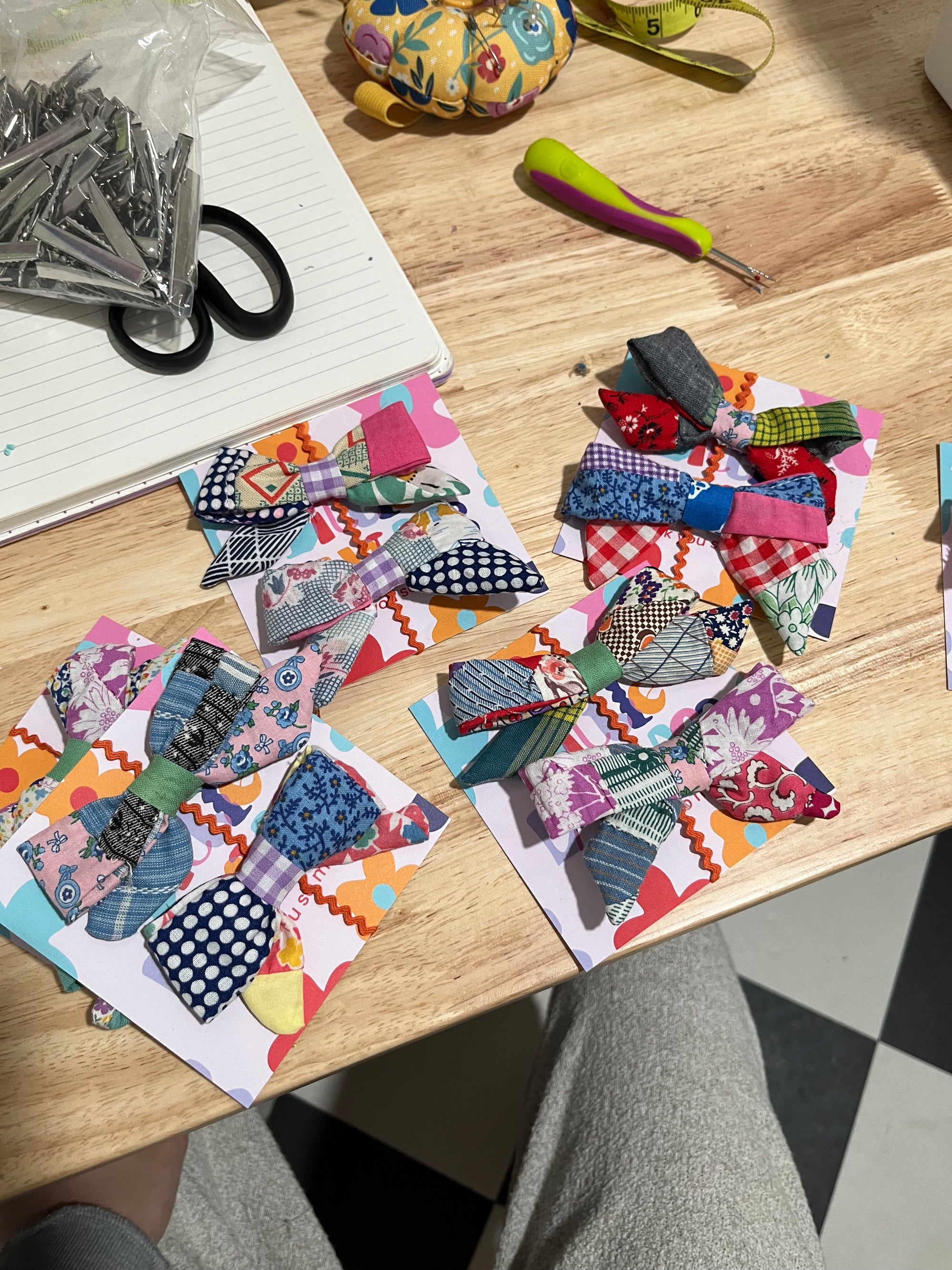 2 patchwork bows