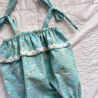 Ruffle bubble romper - 6/12m